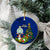 Niue Christmas Ceramic Ornament Coat of Arms and Polynesian Tattoo Xmas Element Christmas Blue Vibe LT03 - Polynesian Pride