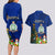 Niue Christmas Couples Matching Long Sleeve Bodycon Dress and Hawaiian Shirt Coat of Arms and Polynesian Tattoo Xmas Element Christmas Blue Vibe LT03 - Polynesian Pride