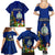 Niue Christmas Family Matching Summer Maxi Dress and Hawaiian Shirt Coat of Arms and Polynesian Tattoo Xmas Element Christmas Blue Vibe LT03 - Polynesian Pride