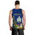 Niue Christmas Men Tank Top Coat of Arms and Polynesian Tattoo Xmas Element Christmas Blue Vibe LT03 - Polynesian Pride