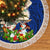 Niue Christmas Tree Skirt Coat of Arms and Polynesian Tattoo Xmas Element Christmas Blue Vibe LT03 - Polynesian Pride