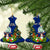 Personalised Niue Christmas Ceramic Ornament Coat of Arms and Polynesian Tattoo Xmas Element Christmas Blue Vibe LT03 Christmas Tree Blue - Polynesian Pride