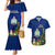 Personalised Niue Christmas Couples Matching Mermaid Dress and Hawaiian Shirt Coat of Arms and Polynesian Tattoo Xmas Element Christmas Blue Vibe LT03 Blue - Polynesian Pride