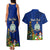 Personalised Niue Christmas Couples Matching Tank Maxi Dress and Hawaiian Shirt Coat of Arms and Polynesian Tattoo Xmas Element Christmas Blue Vibe LT03 - Polynesian Pride