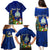 Personalised Niue Christmas Family Matching Puletasi Dress and Hawaiian Shirt Coat of Arms and Polynesian Tattoo Xmas Element Christmas Blue Vibe LT03 - Polynesian Pride