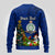 Personalised Niue Christmas Ugly Christmas Sweater Coat of Arms and Polynesian Tattoo Xmas Element Christmas Blue Vibe LT03 - Polynesian Pride