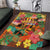 Hawaiian Honolulu Festival Area Rug Hawaiian Identity - Hula Dancer and Ukulele Tropical Plants Style