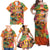 Hawaiian Honolulu Festival Family Matching Off Shoulder Maxi Dress and Hawaiian Shirt Hawaiian Identity - Hula Dancer and Ukulele Tropical Plants Style
