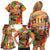 Hawaiian Honolulu Festival Family Matching Off Shoulder Short Dress and Hawaiian Shirt Hawaiian Identity - Hula Dancer and Ukulele Tropical Plants Style