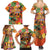 Hawaiian Honolulu Festival Family Matching Summer Maxi Dress and Hawaiian Shirt Hawaiian Identity - Hula Dancer and Ukulele Tropical Plants Style