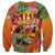 Hawaiian Honolulu Festival Sweatshirt Hawaiian Identity - Hula Dancer and Ukulele Tropical Plants Style