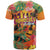 Hawaiian Honolulu Festival T Shirt Hawaiian Identity - Hula Dancer and Ukulele Tropical Plants Style