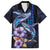 Hawaiian Whales Love Couple Family Matching Off Shoulder Short Dress and Hawaiian Shirt Hibiscus and Kakau Art Tattoo Night Sky Vibe