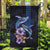 Hawaiian Whales Love Couple Garden Flag Hibiscus and Kakau Art Tattoo Night Sky Vibe