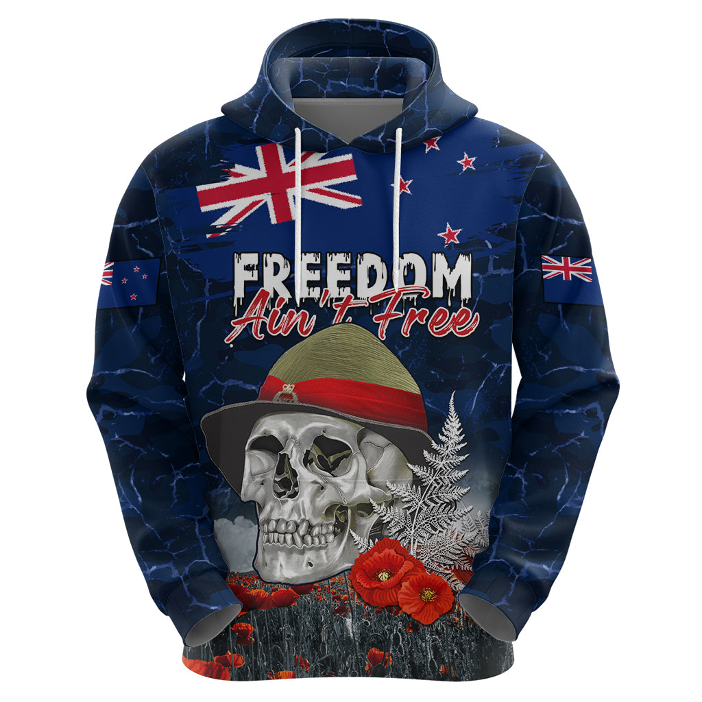 New Zealand ANZAC Day Hoodie Freedom Ain't Free LT05 - Polynesian Pride