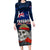 New Zealand ANZAC Day Long Sleeve Bodycon Dress Freedom Ain't Free LT05 Long Dress Blue - Polynesian Pride