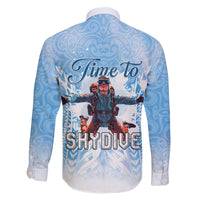 New Zealand Sky Diving Family Matching Off The Shoulder Long Sleeve Dress and Hawaiian Shirt Lets Get High