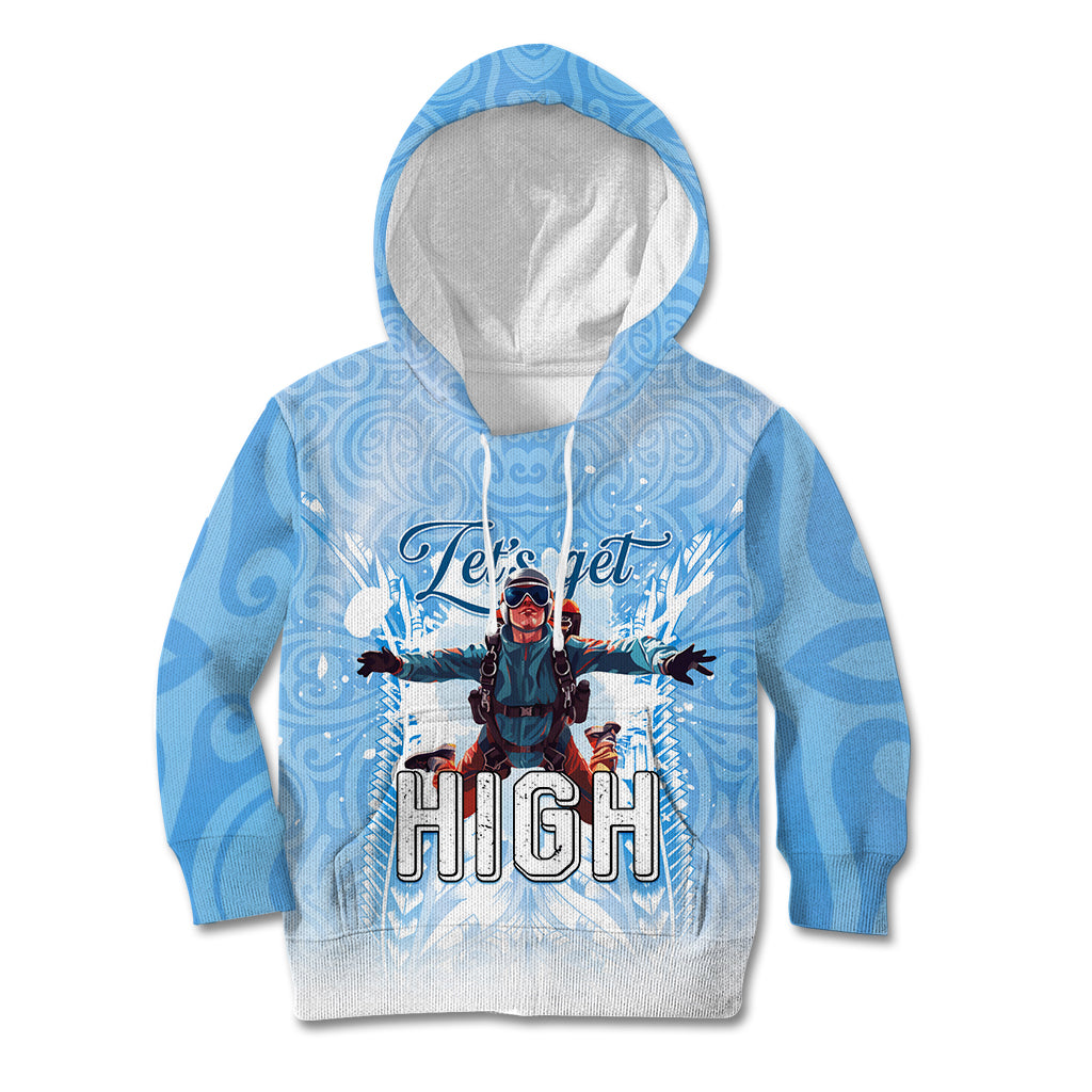 New Zealand Sky Diving Kid Hoodie Lets Get High