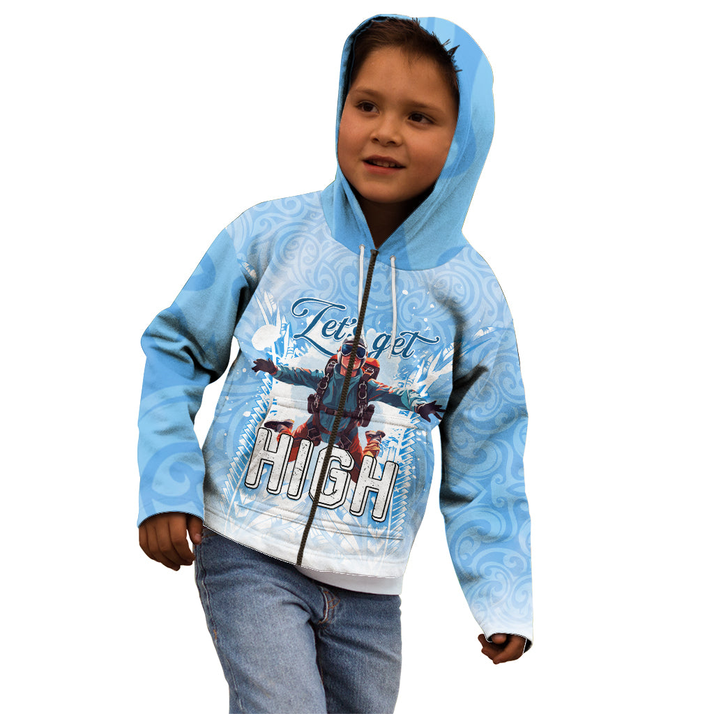 New Zealand Sky Diving Kid Hoodie Lets Get High