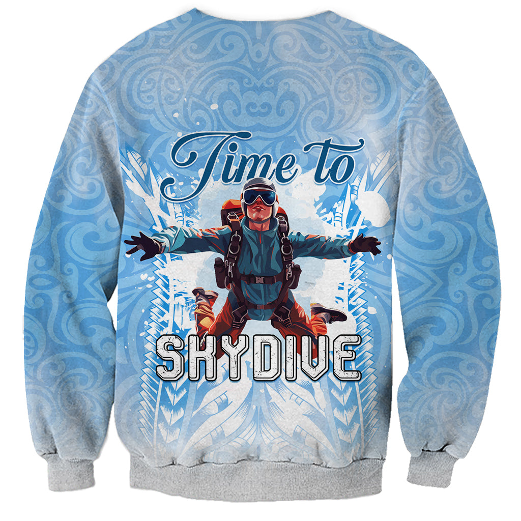 New Zealand Sky Diving Sweatshirt Lets Get High LT05 - Polynesian Pride