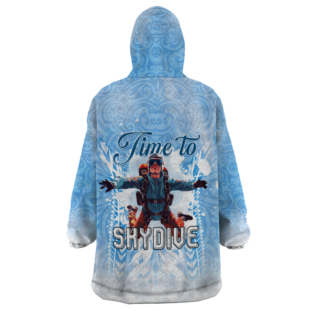 New Zealand Sky Diving Wearable Blanket Hoodie Lets Get High LT05 - Polynesian Pride