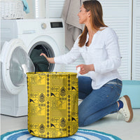 Papua New Guinea Heritage Motif Laundry Basket Yellow Version LT05 - Polynesian Pride