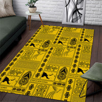 Papua New Guinea Heritage Motif Area Rug Yellow Version LT05 Yellow - Polynesian Pride