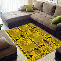 Papua New Guinea Heritage Motif Area Rug Yellow Version LT05 - Polynesian Pride