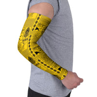 Papua New Guinea Heritage Motif Arm Sleeves Yellow Version LT05 - Polynesian Pride