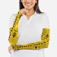Papua New Guinea Heritage Motif Arm Sleeves Yellow Version LT05 - Polynesian Pride