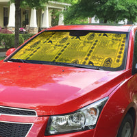 Papua New Guinea Heritage Motif Auto Sun Shade Yellow Version LT05 - Polynesian Pride