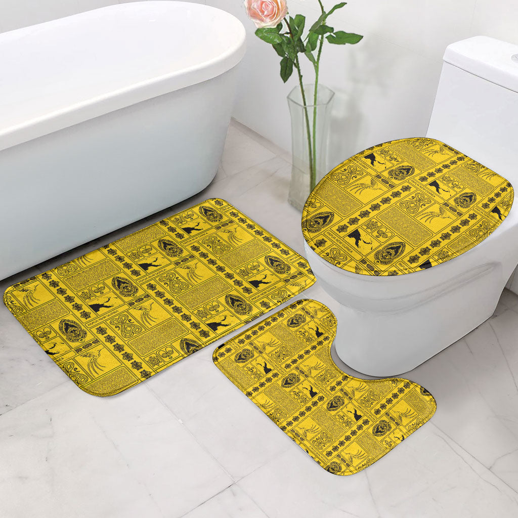 Papua New Guinea Heritage Motif Bathroom Set Yellow Version LT05 - Polynesian Pride