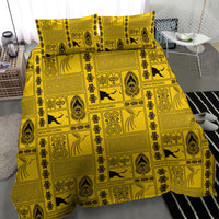 Papua New Guinea Heritage Motif Bedding Set Yellow Version LT05 - Polynesian Pride