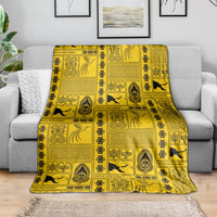 Papua New Guinea Heritage Motif Blanket Yellow Version LT05 - Polynesian Pride