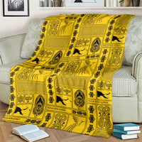 Papua New Guinea Heritage Motif Blanket Yellow Version LT05 - Polynesian Pride