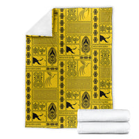 Papua New Guinea Heritage Motif Blanket Yellow Version LT05 - Polynesian Pride