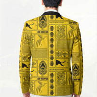 Papua New Guinea Heritage Motif Blazer Yellow Version LT05 - Polynesian Pride