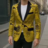 Papua New Guinea Heritage Motif Blazer Yellow Version LT05 - Polynesian Pride