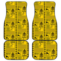 Papua New Guinea Heritage Motif Car Mats Yellow Version LT05 - Polynesian Pride