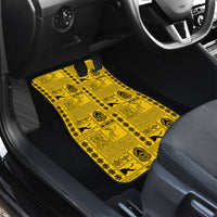 Papua New Guinea Heritage Motif Car Mats Yellow Version LT05 - Polynesian Pride