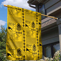 Papua New Guinea Heritage Motif Garden Flag Yellow Version LT05 - Polynesian Pride