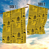 Papua New Guinea Heritage Motif Garden Flag Yellow Version LT05 - Polynesian Pride