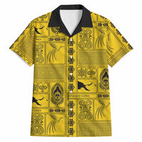 Papua New Guinea Heritage Motif Hawaiian Shirt Yellow Version LT05 Yellow - Polynesian Pride