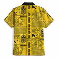 Papua New Guinea Heritage Motif Hawaiian Shirt Yellow Version LT05 - Polynesian Pride