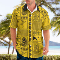 Papua New Guinea Heritage Motif Hawaiian Shirt Yellow Version LT05 - Polynesian Pride