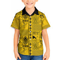 Papua New Guinea Heritage Motif Hawaiian Shirt Yellow Version LT05 - Polynesian Pride