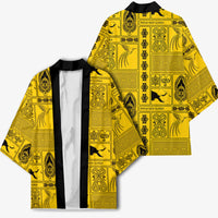Papua New Guinea Heritage Motif Kimono Yellow Version LT05 - Polynesian Pride