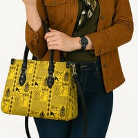 Papua New Guinea Heritage Motif Leather Bag Yellow Version LT05 - Polynesian Pride