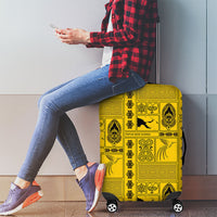 Papua New Guinea Heritage Motif Luggage Cover Yellow Version LT05 - Polynesian Pride