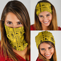 Papua New Guinea Heritage Motif Neck Gaiter Yellow Version LT05 - Polynesian Pride